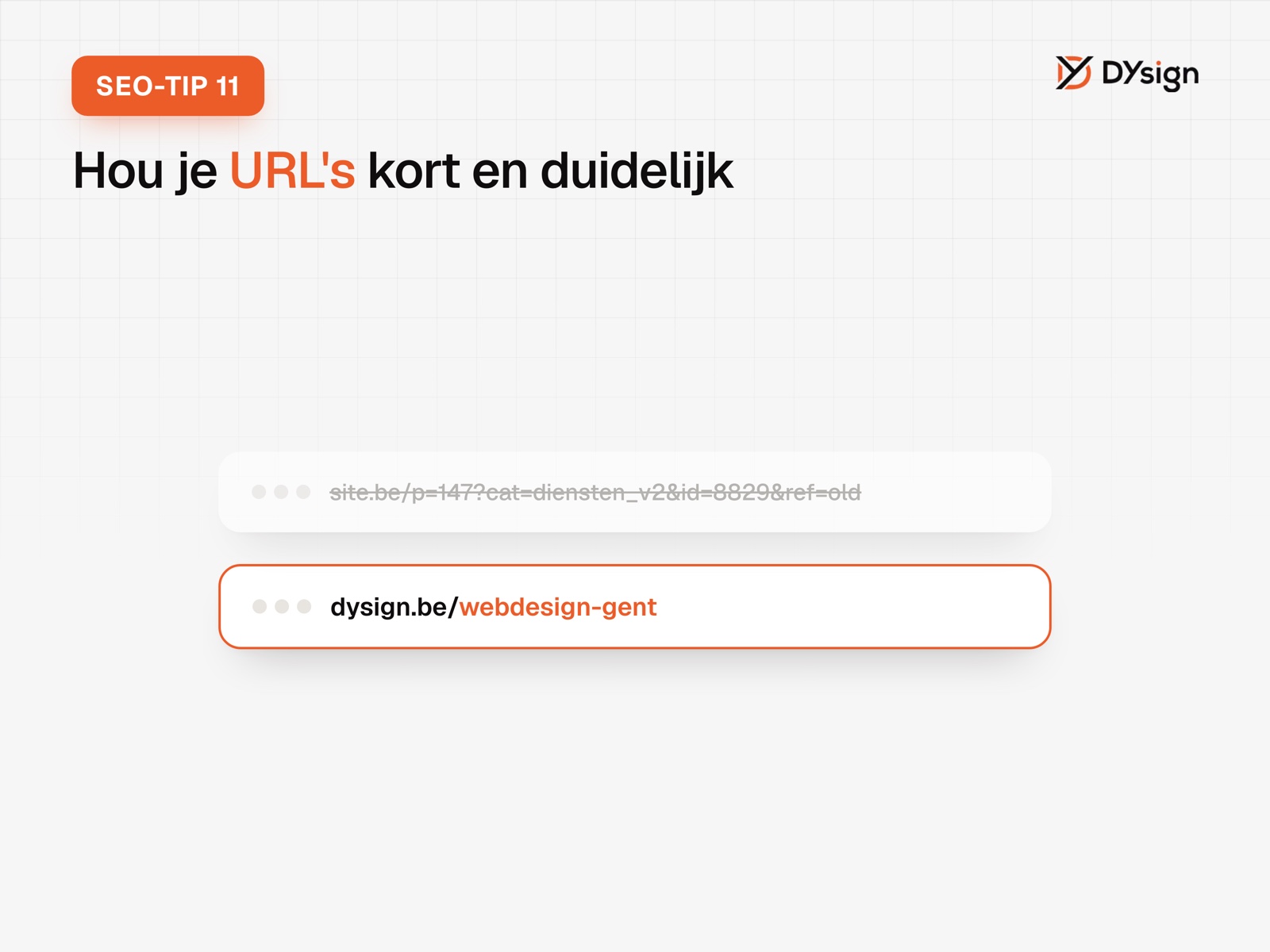 SEO-tip 11: hou je URL's kort en duidelijk SEO-tip 11: hou je URL's kort en duidelijk
