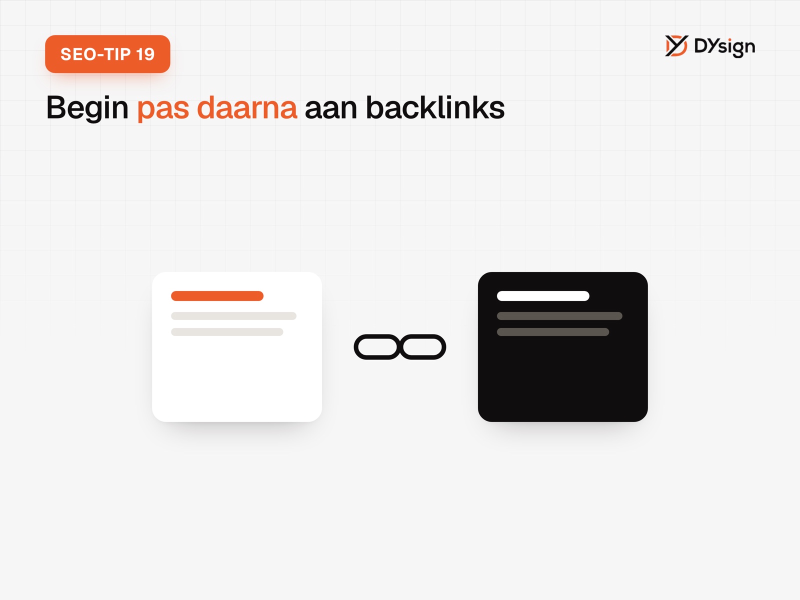 SEO-tip 19: begin pas daarna aan backlinks SEO-tip 19: begin pas daarna aan backlinks