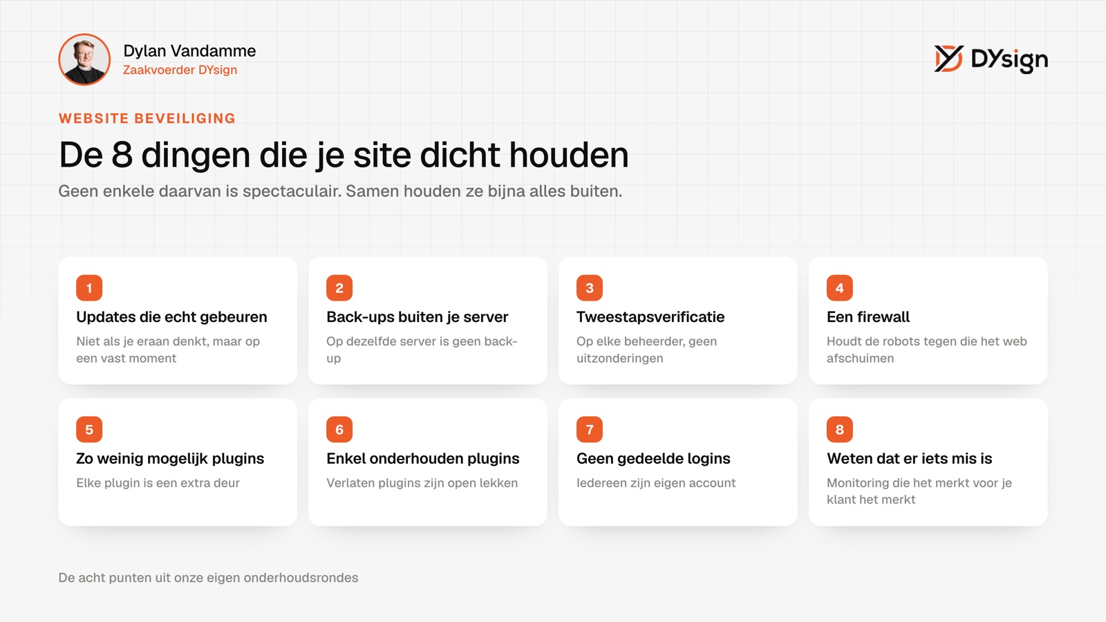 De 8 dingen die je WordPress-site dicht houden Website beveiliging: de 8 punten die een WordPress-site dicht houden
